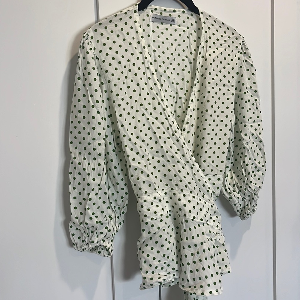 Faithfull the brand wrap top, size S
